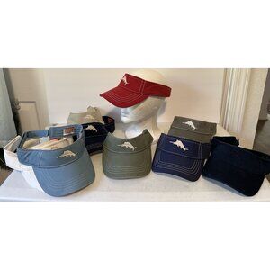 Lot 9 Tommy Bahama RELAX visor golf blue red tan adjustable hat marlin